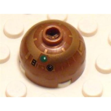 copper brick round 2 x 2 dome top with copper pattern r4-g9