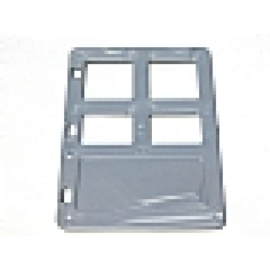 pearl light gray duplo door window pane 1 x 4 x 4 with four panes different sizes