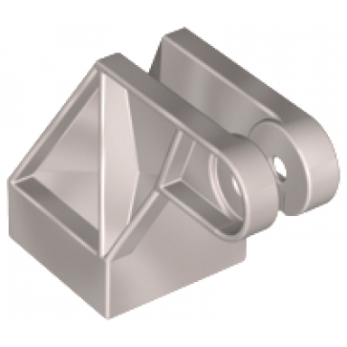 pearl light gray duplo hook base 2 x 2 with thin bracing holder
