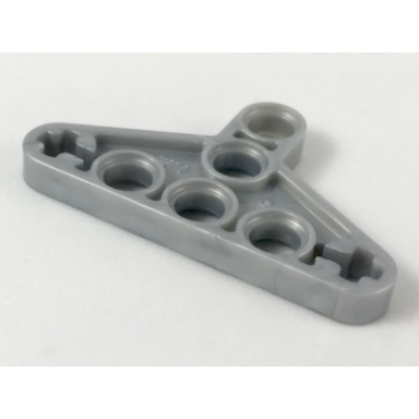 pearl light gray technic liftarm modified triangle thin 3 x 5 with full supports
