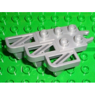 pearl light gray duplo farm plow type 2 with 3 blades