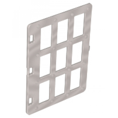 pearl light gray duplo door window pane 1 x 4 x 4 with 9 panes