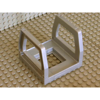 pearl light gray duplo train compartment container frame