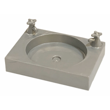 pearl light gray duplo doll furniture sink