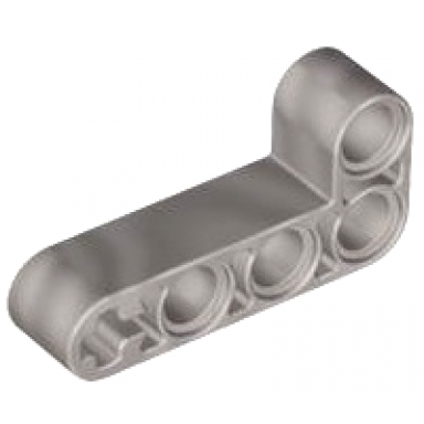 pearl light gray technic liftarm modified bent thick l-shape 2 x 4