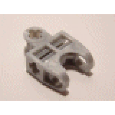 pearl light gray technic axle connector 2 x 3 with ball joint socket - open sides angled forks with closed axle holes