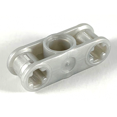 pearl light gray technic axle and pin connector perpendicular 3l with center pin hole