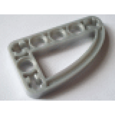 pearl light gray technic liftarm modified l-shape quarter ellipse thin 3 x 5