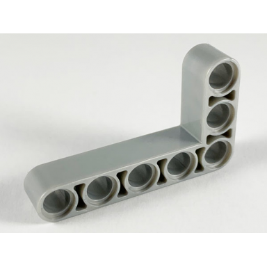 pearl light gray technic liftarm modified bent thick l-shape 3 x 5
