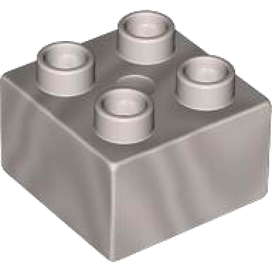 pearl light gray duplo brick 2 x 2