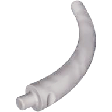 pearl light gray dinosaur tail end section horn