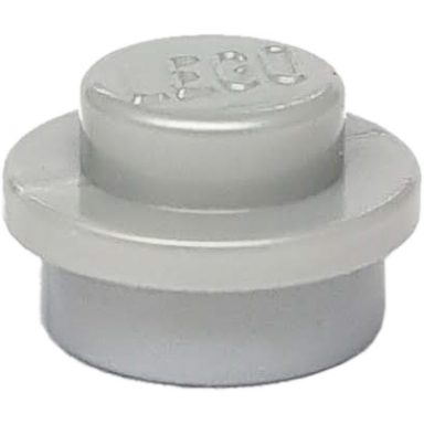 pearl light gray plate round 1 x 1