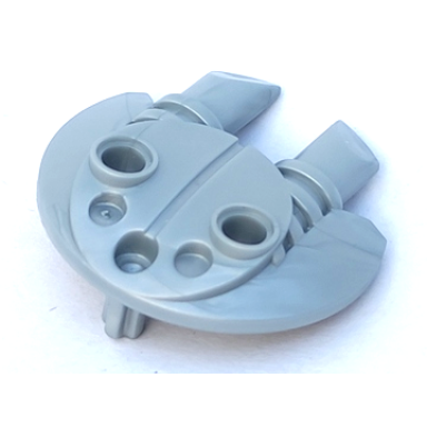 pearl light gray bionicle weapon 5 x 5 shield with dual round prongs