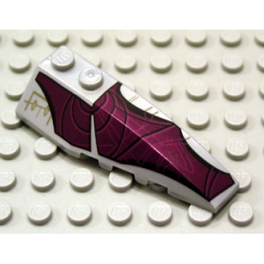 pearl light gray wedge 6 x 2 right with purple wing pattern