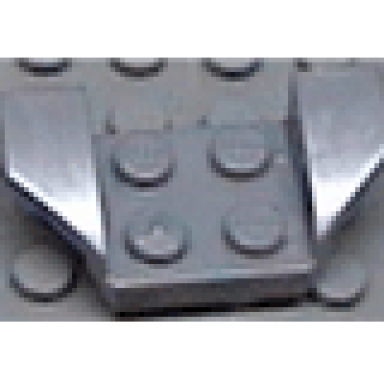 pearl light gray vehicle mudguard 2 x 4 with flared wings