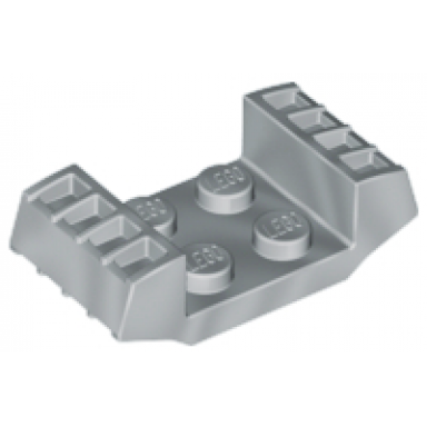 pearl light gray plate modified 2 x 2 with vents