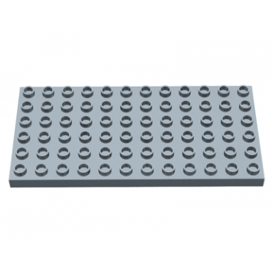 pearl light gray duplo plate 6 x 12