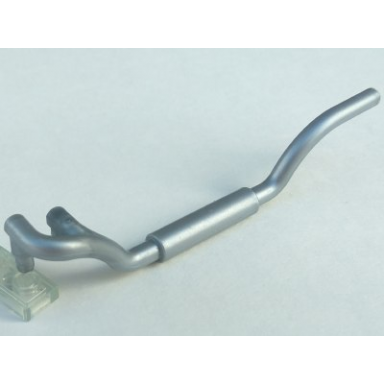 pearl light gray vehicle exhaust pipe twin inlet 11l left