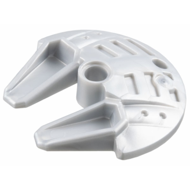 pearl light gray bionicle weapon 5 x 5 shield with dual scoop prongs