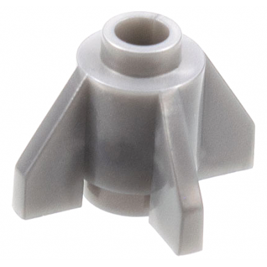 pearl light gray brick round 1 x 1 with fins
