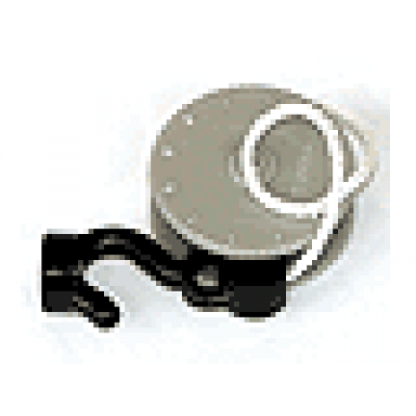 pearl light gray duplo winch drum narrow high with white rope and black thin hook fixed with stud holder