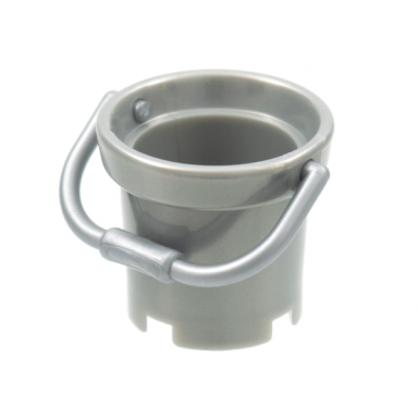 pearl light gray container bucket 2 x 2 x 2 with handle holes with same color handle 48245 23293