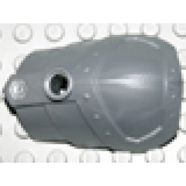 pearl light gray large figure armor shoulder with smooth layered plates and pin hole