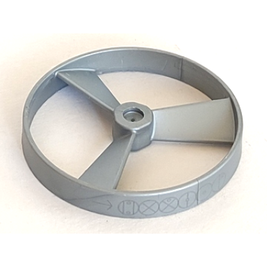 pearl light gray bionicle rhotuka spinner propeller rotor with engraved code on side pattern