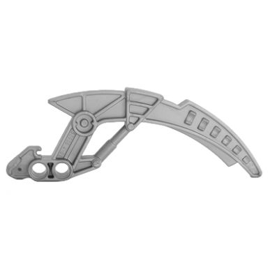 pearl light gray bionicle visorak fang with 2 pin holes boggarak