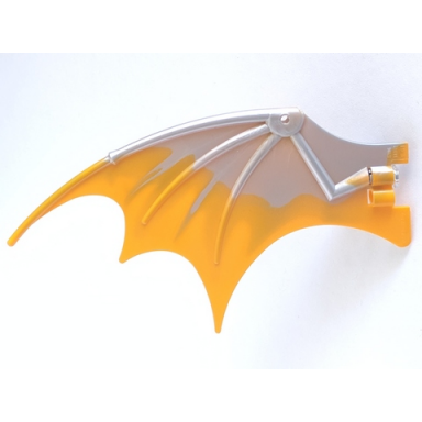 pearl light gray dragon wing 19 x 11 with marbled bright light orange trailing edge pattern