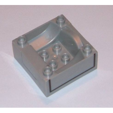 pearl light gray duplo train cab tender base with bottom tube with thomas friends spencer tender pattern