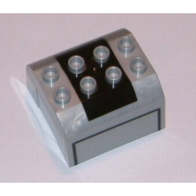 pearl light gray duplo train cab upper section with thomas friends spencer pattern