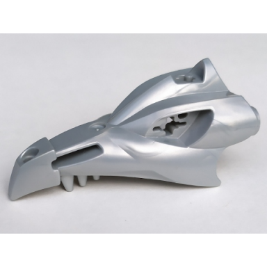 pearl light gray dragon head viking beaked