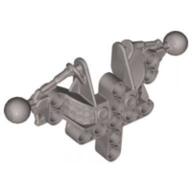 pearl light gray bionicle toa inika upper torso shoulders section