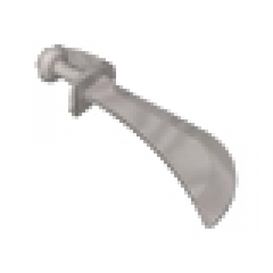 pearl light gray duplo utensil sword - scimitar type 1