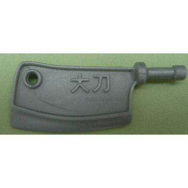 pearl light gray duplo utensil cleaver with embossed chinese logogram ?? big knife