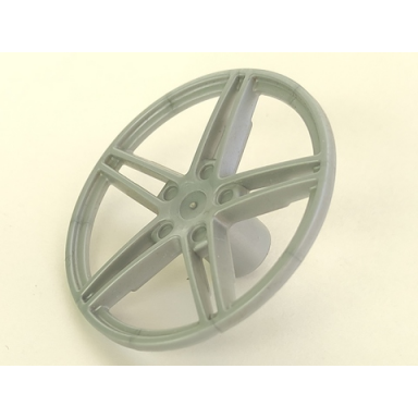 pearl light gray wheel cover 5 spoke without center stud - 35mm d - for wheels 54087 56145 or 44292