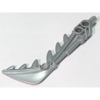 pearl light gray bionicle weapon sword with teeth