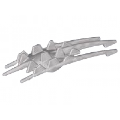 pearl light gray bionicle weapon barraki protosteel tri-talon