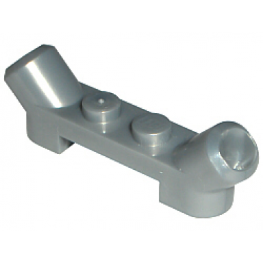 pearl light gray plate modified 1 x 4 with angled tubes