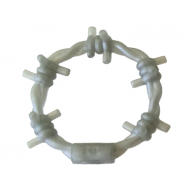 pearl light gray minifigure utensil barbed wire coil