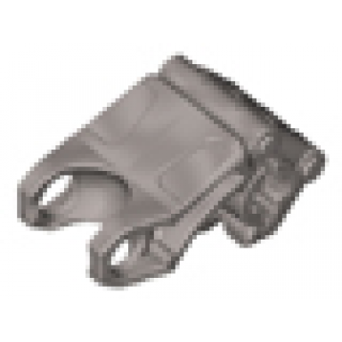 pearl light gray bionicle fist with axle hole - 3 fingers