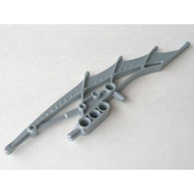 pearl light gray bionicle weapon shield half ribbed narrow