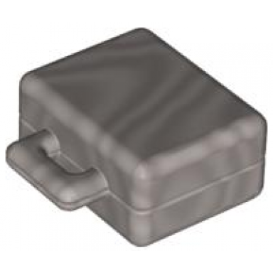 pearl light gray duplo utensil suitcase with embossed duplo rabbit logo on front and back