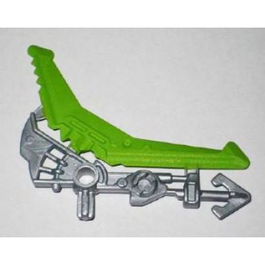 pearl light gray hero factory weapon energized harpoon with molded lime boomerang pattern
