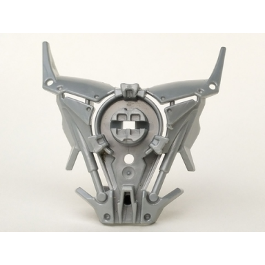 pearl light gray hero factory chest armor with single spiked shoulders