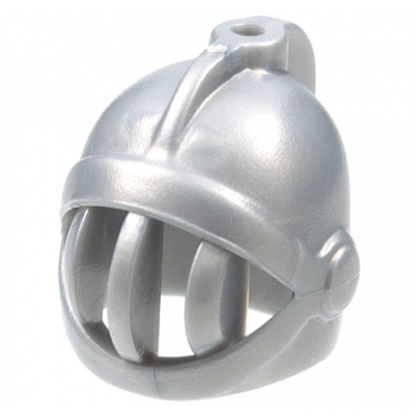 pearl light gray minifigure headgear helmet castle with fixed face grille