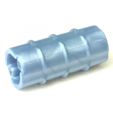 pearl sand blue technic axle connector 2l ridged with x hole x orientation