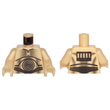 pearl light gold torso sw c-3po pattern pearl light gold arms pearl light gold hands
