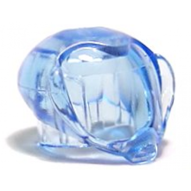 trans-medium blue minifigure headgear helmet round bubble